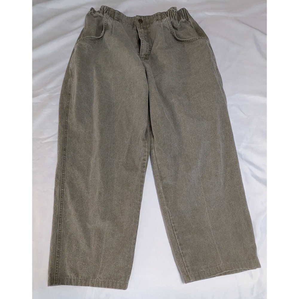 Royal Robbins Pants Womens 16 Olive Green Excellent Vintage Cotton Canvas Hiking